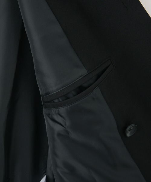 cussil（クシル）の「【cussil/クシル】ルーズシルエットヘビードレープダブルブレストテーラードジャケット【セットアップ対応】（テーラードジャケット・メンズ・ライトグレー/ブラック・L/M/S/XS）」の17枚目の写真