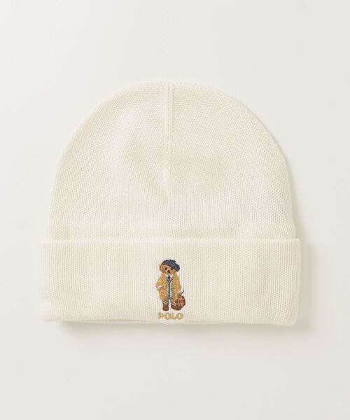 POLO RALPH LAUREN CHILDRENSWEAR（ポロ ラルフ ローレン チルドレンズウェア）の「Polo ベア コットン ハット（ニットキャップ/ビーニー・キッズ・ナチュラル・L/XL/S/M）」の3枚目の写真