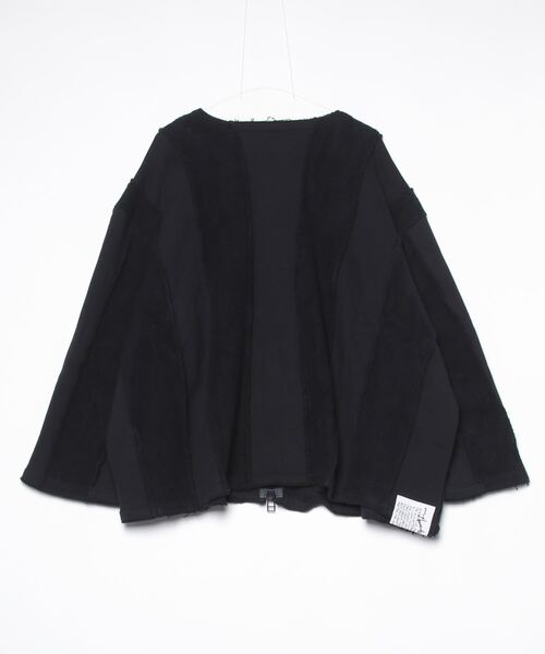 my beautiful landlet(マイビューティフルランドレット)の「【my beautiful landlet】 NAPPING BRUSHED FRENCH TERRY ZIP STRIPE(カーディガン/ボレロ・メンズ・グレー/グリーン/ピンク/ブラック・0/1)」の8枚目の写真