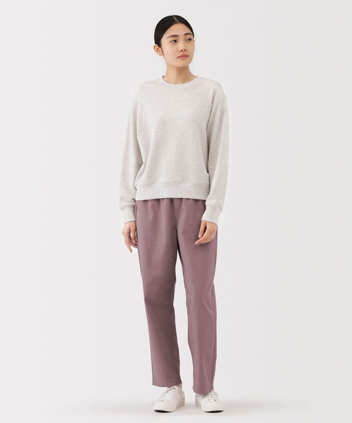 無印良品（ムジルシリョウヒン）の「婦人　洗いざらし　コットンイージーテーパードパンツ（その他パンツ・レディース・スモークピンク・XL/L/M/S/XXL/XS）」の4枚目の写真