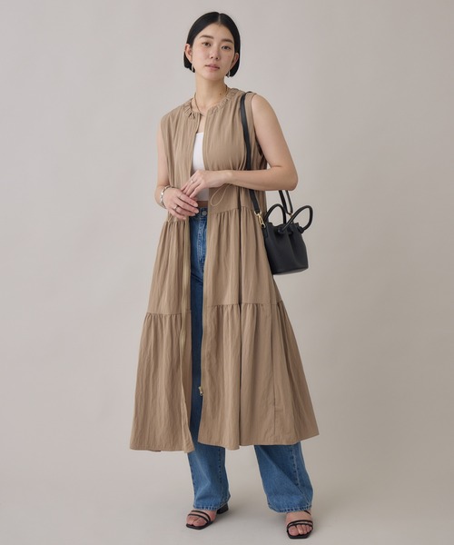 Paradise Picnic(パラダイスピクニック)の「ティアードジレワンピ(ワンピース・レディース・ブラック/ベージュ・FREE)」の10枚目の写真