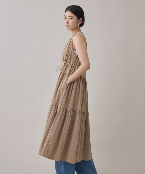 Paradise Picnic(パラダイスピクニック)の「ティアードジレワンピ(ワンピース・レディース・ブラック/ベージュ・FREE)」の14枚目の写真