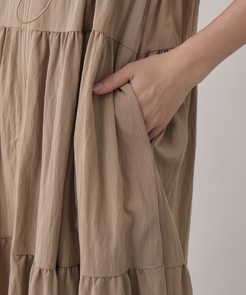 Paradise Picnic(パラダイスピクニック)の「ティアードジレワンピ(ワンピース・レディース・ブラック/ベージュ・FREE)」の21枚目の写真