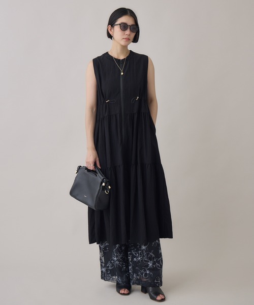 Paradise Picnic(パラダイスピクニック)の「ティアードジレワンピ(ワンピース・レディース・ブラック/ベージュ・FREE)」の3枚目の写真