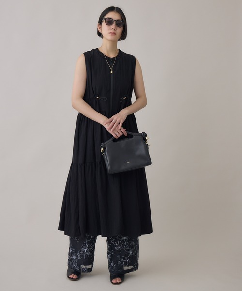 Paradise Picnic(パラダイスピクニック)の「ティアードジレワンピ(ワンピース・レディース・ブラック/ベージュ・FREE)」の7枚目の写真