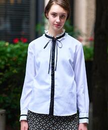 お値下げ！新品未使用✨【DRESSTERIOR】フリルブラウス 36 グリーン お値下げ！新品未使用✨【DRESSTERIOR】フリルブラウス 36 グリーン