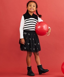 kate spade ブラック プリーツスカート 130 Spade Smileyポーチつきプリーツスカート（その他） | kate