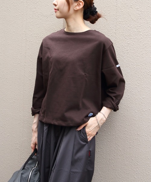 ORCIVAL（オーシバル）の「ORCIVAL/オーシバル　コットンロード クルーネックロングスリーブプルオーバー　CREW NECK LONG SLEEVE PULLOVER　B259（Tシャツ/カットソー・レディース・ブラック/レッド/ブラウン/ネイビー/ベージュ/ブルー・1）」の2枚目の写真