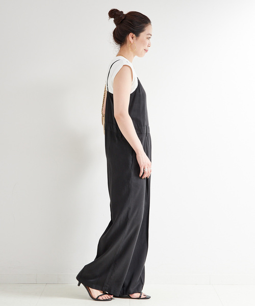 B.C STOCK（ベーセーストック）の「セルロースドレスタックサロペット（その他パンツ・レディース・カーキ/ブラック・FREE）」の22枚目の写真