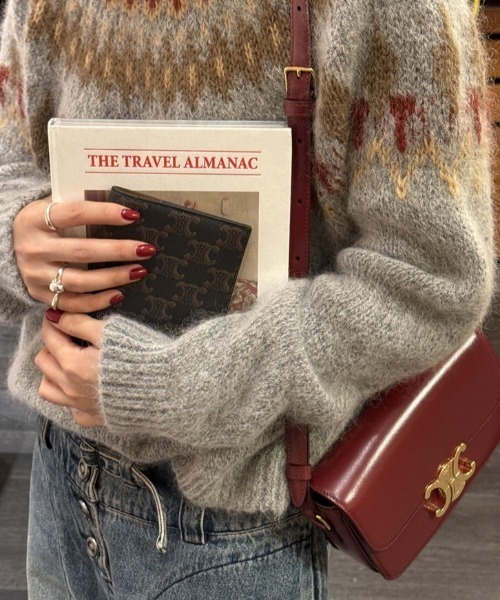 セール】【秋冬新作】ノルディック柄ゆったりニット（ニット/セーター