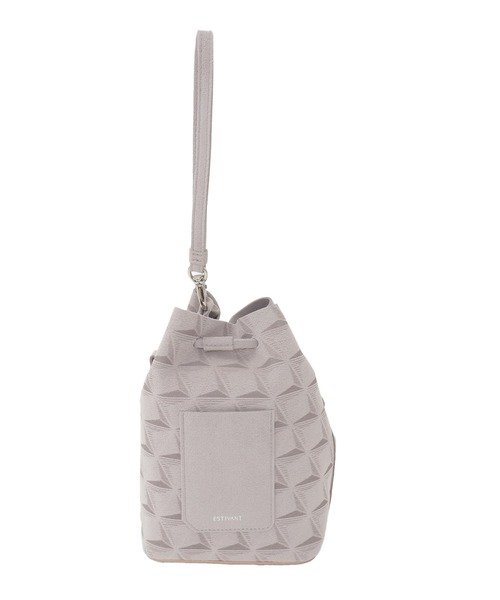 MEN'S BIGI(メンズビギ)の「【Estivant/エスティバン】Kinchaku Bag / ウルトラスエード巾着バッグ(ショルダーバッグ・メンズ・ブラック/グレー・FREE)」の9枚目の写真