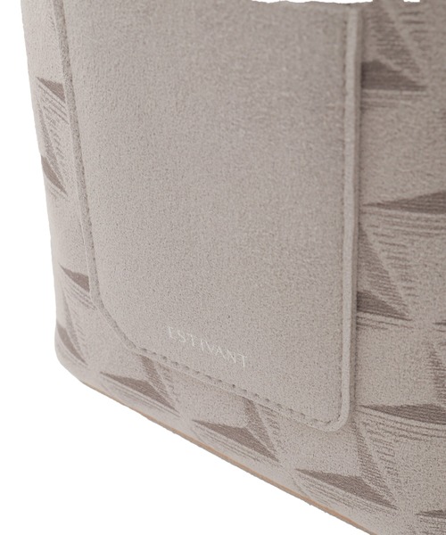 MEN'S BIGI(メンズビギ)の「【Estivant/エスティバン】Kinchaku Bag / ウルトラスエード巾着バッグ(ショルダーバッグ・メンズ・ブラック/グレー・FREE)」の3枚目の写真