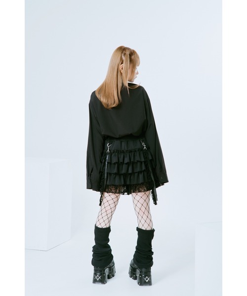 TRAVAS TOKYO/トラバス トーキョー』サスペンダー付きフリルスカート