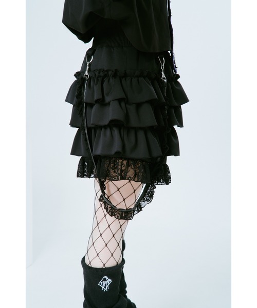 TRAVAS TOKYO/トラバス トーキョー』サスペンダー付きフリルスカート