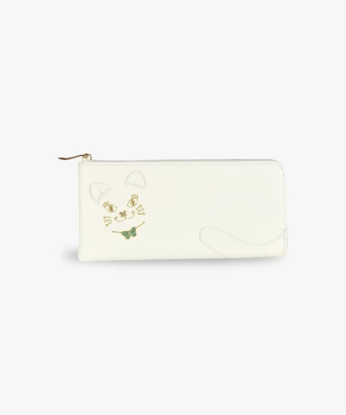 ANNA SUI 長財布 ホワイト 馬 猫 モチーフ TITIソフト 薄マチ長財布（財布）｜ANNA SUI（アナスイ）の