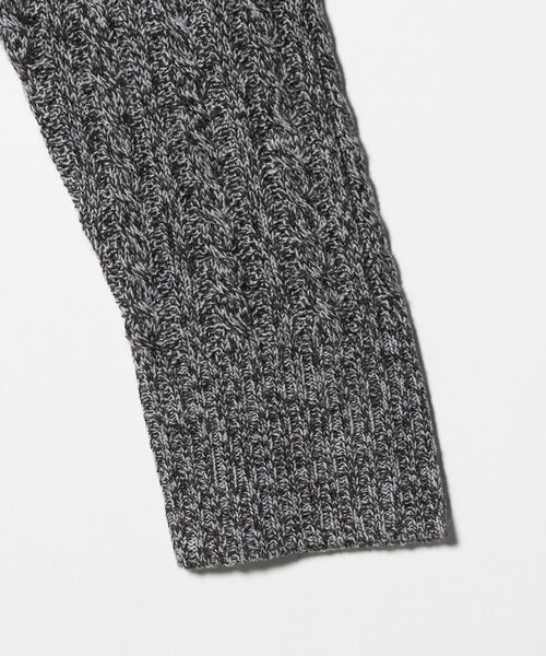 ATTISESSION(アティセッション)の「<ATTISESSION>ケーブル ジップ フーディー トップス(カーディガン/ボレロ・レディース・グレー系/オフホワイト・FREE)」の10枚目の写真