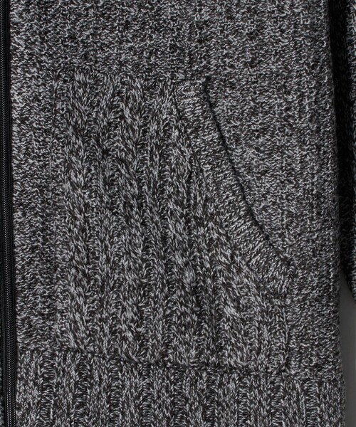 セール】＜ATTISESSION＞ケーブル ジップ フーディー トップス