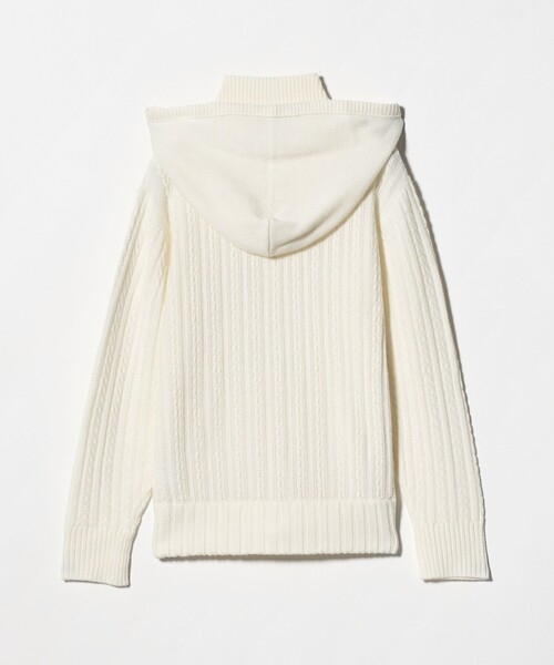 ATTISESSION(アティセッション)の「<ATTISESSION>ケーブル ジップ フーディー トップス(カーディガン/ボレロ・レディース・グレー系/オフホワイト・FREE)」の15枚目の写真