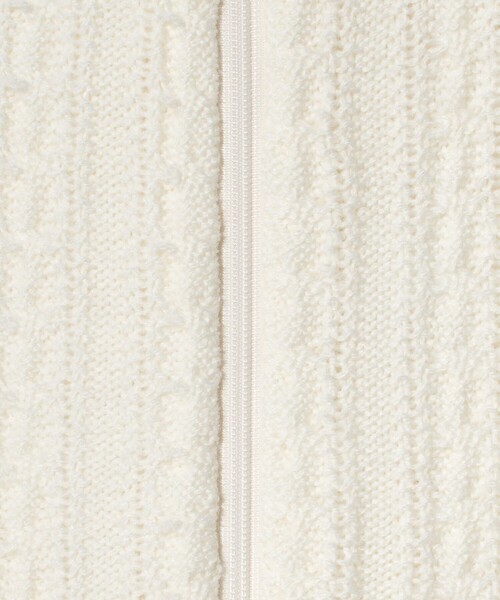 ATTISESSION(アティセッション)の「<ATTISESSION>ケーブル ジップ フーディー トップス(カーディガン/ボレロ・レディース・グレー系/オフホワイト・FREE)」の17枚目の写真