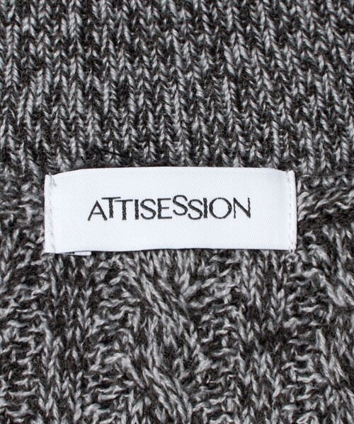 ATTISESSION(アティセッション)の「<ATTISESSION>ケーブル ジップ フーディー トップス(カーディガン/ボレロ・レディース・グレー系/オフホワイト・FREE)」の18枚目の写真
