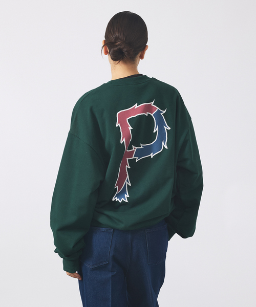 POLeR(ポーラー)の「【POLER/ポーラー】BIG LOGO CREW/ビッグロゴ クルーネックスウェット/両面プリント/ユニセックス(スウェット・メンズ・グレー/グリーン/ネイビー・M/L)」の19枚目の写真