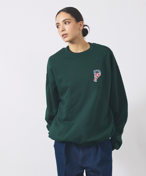 POLeR(ポーラー)の「【POLER/ポーラー】BIG LOGO CREW/ビッグロゴ クルーネックスウェット/両面プリント/ユニセックス(スウェット・メンズ・グレー/グリーン/ネイビー・M/L)」の20枚目の写真