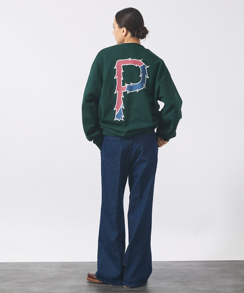 POLeR(ポーラー)の「【POLER/ポーラー】BIG LOGO CREW/ビッグロゴ クルーネックスウェット/両面プリント/ユニセックス(スウェット・メンズ・グレー/グリーン/ネイビー・M/L)」の21枚目の写真