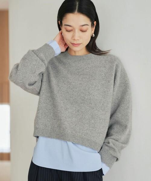 FOXブレンド ラメ フォルム ドルマン ニット プルオーバー（ニット