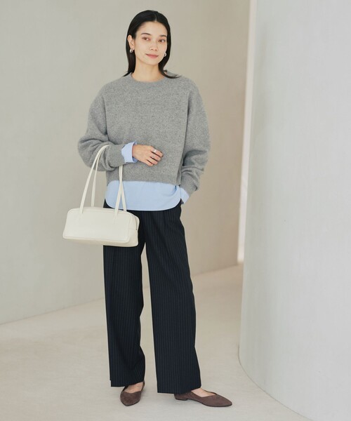 FOXブレンド ラメ フォルム ドルマン ニット プルオーバー