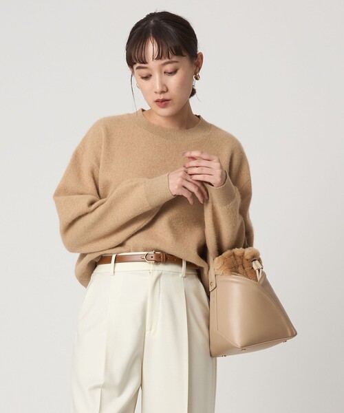 FOXブレンド ラメ フォルム ドルマン ニット プルオーバー（ニット