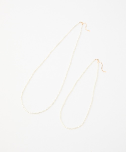 COLONY 2139(コロニートゥーワンスリーナイン)の「2SETパールシロングネックレス(ネックレス・レディース・ホワイト・FREE)」の5枚目の写真