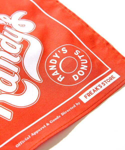 FREAK'S STORE（フリークスストア）の「RANDY'S DONUTS/ランディーズドーナツ RANDYS MANY LOGOS BANDANA/ ランディーズメニーロゴバンダナ（バンダナ/スカーフ・メンズ・オレンジ・ONE SIZE）」の3枚目の写真