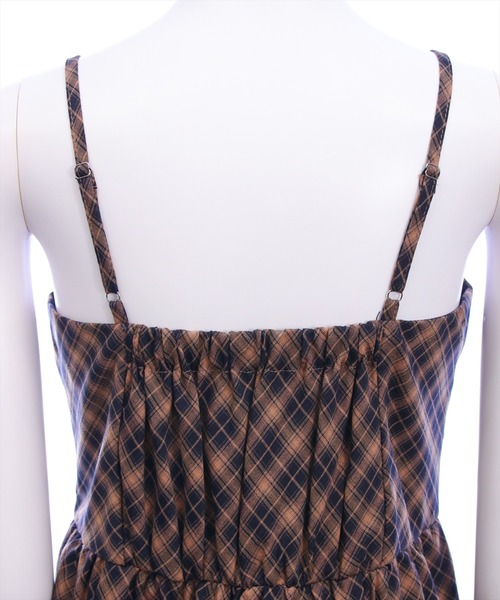 clear（クリア）の「シャーリングティアードバルーンワンピース[着回し力抜群 ガーリー レイヤード ミニ丈]（ワンピース・レディース・ブラック/ブルー系その他/ブラック系その他・F）」の11枚目の写真