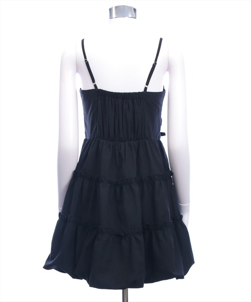 clear（クリア）の「シャーリングティアードバルーンワンピース[着回し力抜群 ガーリー レイヤード ミニ丈]（ワンピース・レディース・ブラック/ブルー系その他/ブラック系その他・F）」の22枚目の写真