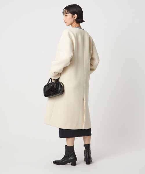 size SHORTあり］SENTDALE WOOL セントデールウール ノーカラー コート