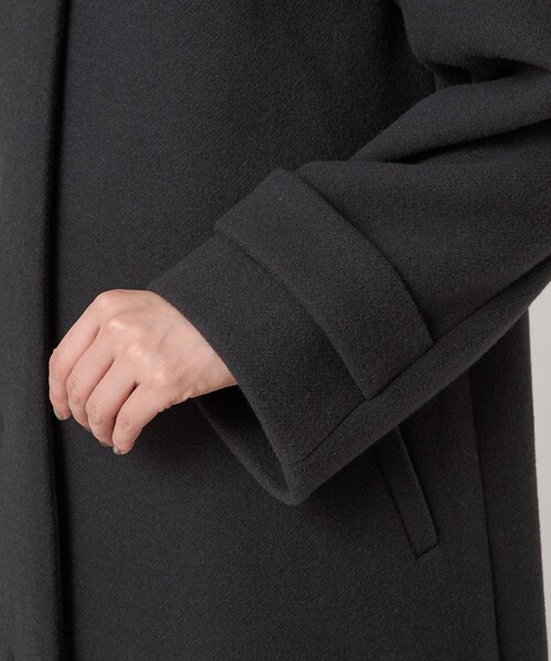 SENTDALE WOOL セントデールウール ノーカラー コート size SHORTあり］SENTDALE WOOL セントデールウール ノーカラー