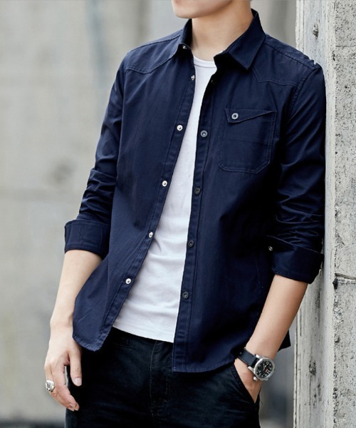 ARCADE（アーケード）の「オックスフォード 長袖シャツジャケット -ARCADE Limited Line-（シャツ/ブラウス・メンズ・ワイン/ネイビー/ベージュ/カーキ/ホワイト/ブラック・4XL/3XL/L/XL/M/XXL）」の6枚目の写真