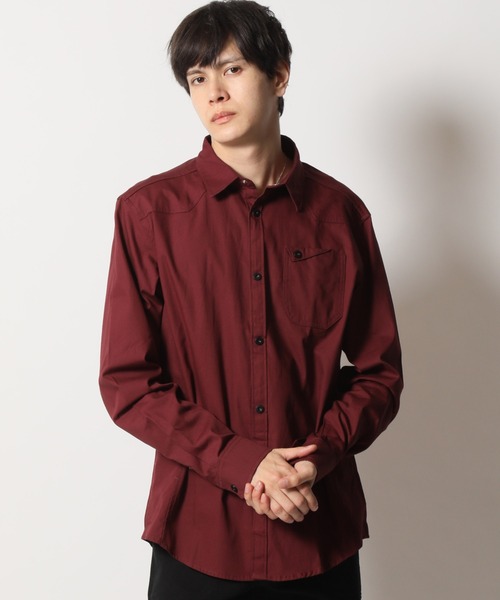ARCADE（アーケード）の「オックスフォード 長袖シャツジャケット -ARCADE Limited Line-（シャツ/ブラウス・メンズ・ワイン/ネイビー/ベージュ/カーキ/ホワイト/ブラック・4XL/3XL/L/XL/M/XXL）」の18枚目の写真