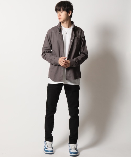 ARCADE（アーケード）の「オックスフォード 長袖シャツジャケット -ARCADE Limited Line-（シャツ/ブラウス・メンズ・ワイン/ネイビー/ベージュ/カーキ/ホワイト/ブラック・4XL/3XL/L/XL/M/XXL）」の22枚目の写真