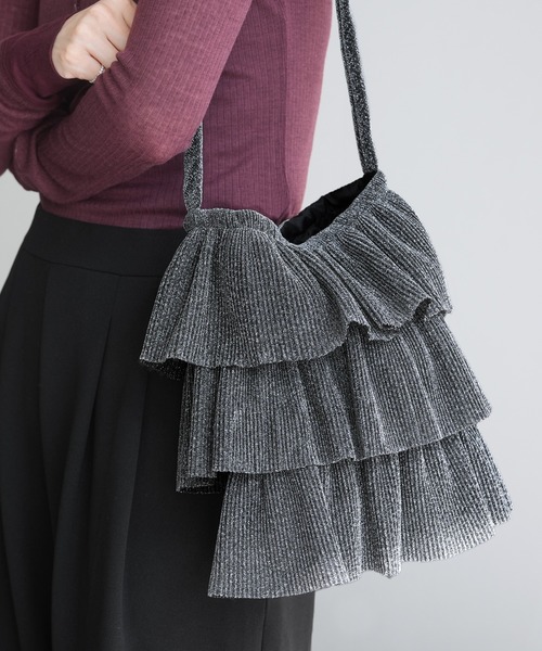 reca（レカ）の「ラメフリルショルダーバッグ（ショルダーバッグ・レディース・シルバー/ミント/ブラウン・ONE SIZE）」の14枚目の写真