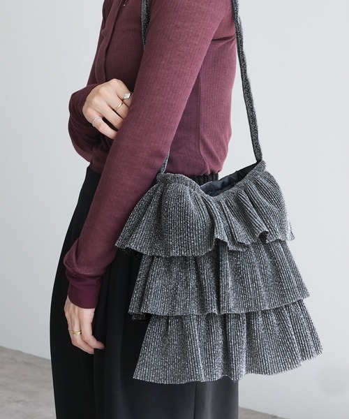 reca（レカ）の「ラメフリルショルダーバッグ（ショルダーバッグ・レディース・シルバー/ミント/ブラウン・ONE SIZE）」の16枚目の写真