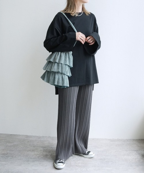 reca（レカ）の「ラメフリルショルダーバッグ（ショルダーバッグ・レディース・シルバー/ミント/ブラウン・ONE SIZE）」の10枚目の写真