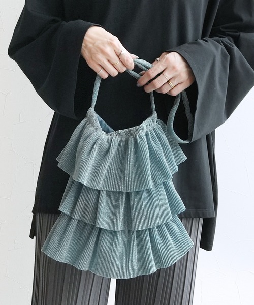 reca（レカ）の「ラメフリルショルダーバッグ（ショルダーバッグ・レディース・シルバー/ミント/ブラウン・ONE SIZE）」の13枚目の写真