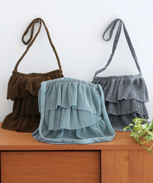 reca（レカ）の「ラメフリルショルダーバッグ（ショルダーバッグ・レディース・シルバー/ミント/ブラウン・ONE SIZE）」の21枚目の写真