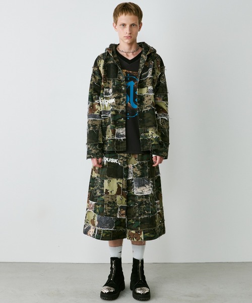 AIVER（アイバー）の「PALEDUSK×AIVER　カモボロワイドクォーターパンツ（その他パンツ・メンズ・ダークカーキ/ベージュ・LARGE/MEDIUM/SMALL）」の8枚目の写真