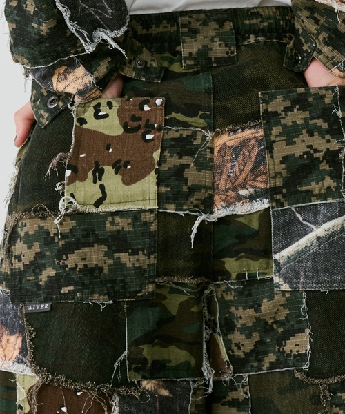 AIVER（アイバー）の「PALEDUSK×AIVER　カモボロワイドクォーターパンツ（その他パンツ・メンズ・ダークカーキ/ベージュ・LARGE/MEDIUM/SMALL）」の4枚目の写真