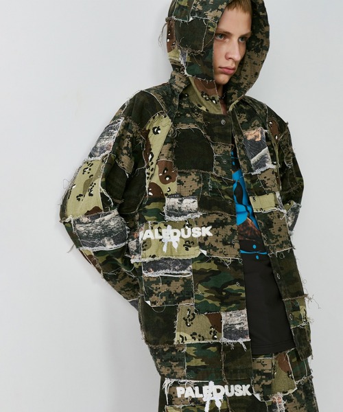 AIVER（アイバー）の「PALEDUSK×AIVER　カモボロワイドクォーターパンツ（その他パンツ・メンズ・ダークカーキ/ベージュ・LARGE/MEDIUM/SMALL）」の5枚目の写真