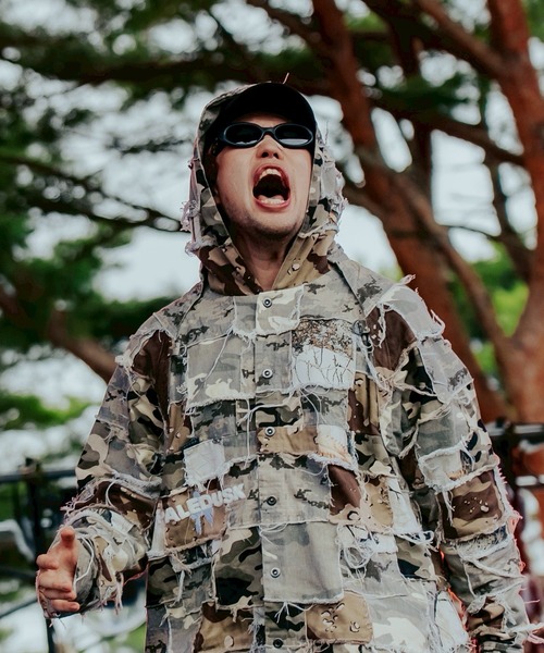 AIVER（アイバー）の「PALEDUSK×AIVER　カモボロワイドクォーターパンツ（その他パンツ・メンズ・ダークカーキ/ベージュ・LARGE/MEDIUM/SMALL）」の14枚目の写真