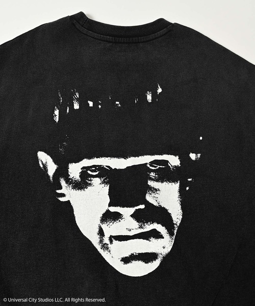 ADAM PATEK（アダムパテック）の「【ADAMPATEK/アダムパテック】Frankenstein face print crewneck プリントスウェット（スウェット・レディース・ブラック/グレー・2/1）」の7枚目の写真