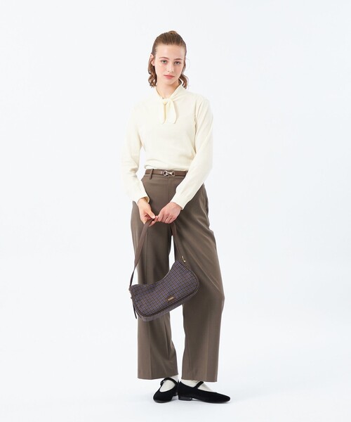 MACKINTOSH PHILOSOPHY(マッキントッシュ フィロソフィー)の「リボンタイロングスリーブニット(ニット/セーター・レディース・オフホワイト/ベージュ系その他4/ダークネイビー・38)」の4枚目の写真